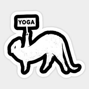 Yoga Ferret Sticker